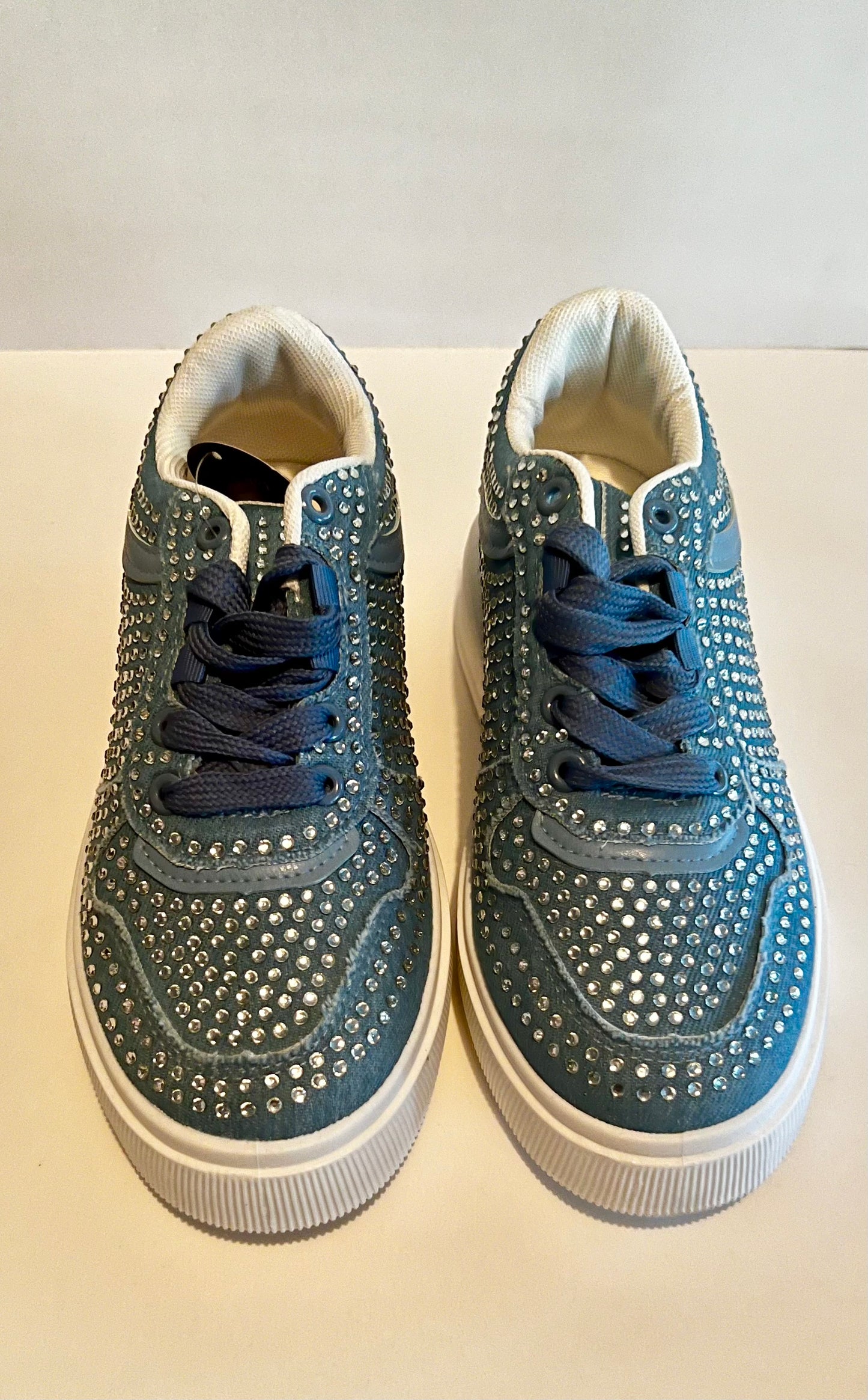Denim Sneakers w/Rhinestones