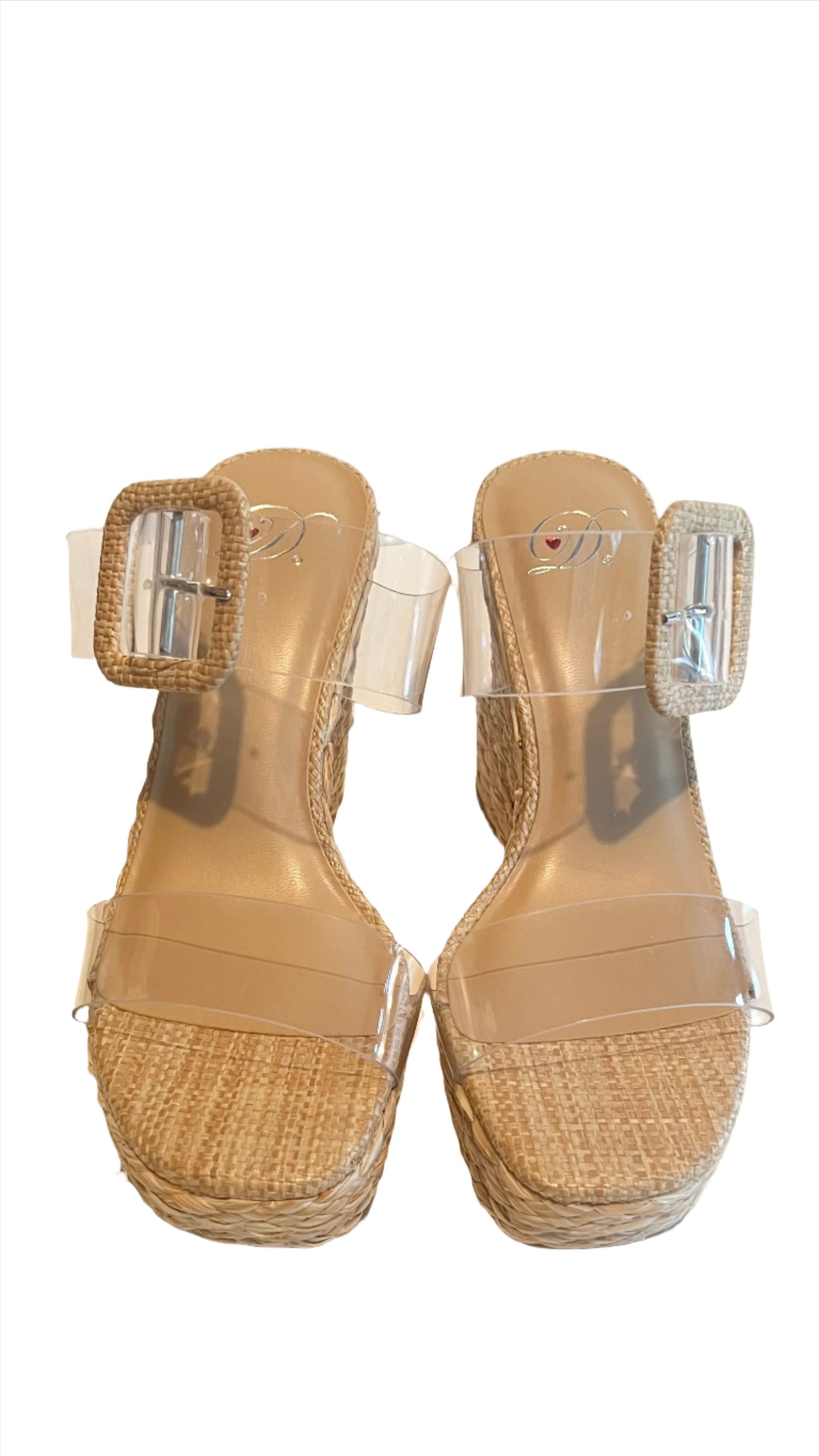 Clear Wedge Sandals